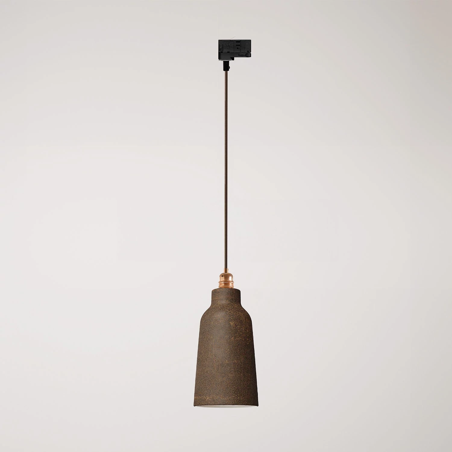 Lámpara Cottage con pantalla de cerámica y adaptador para carril.