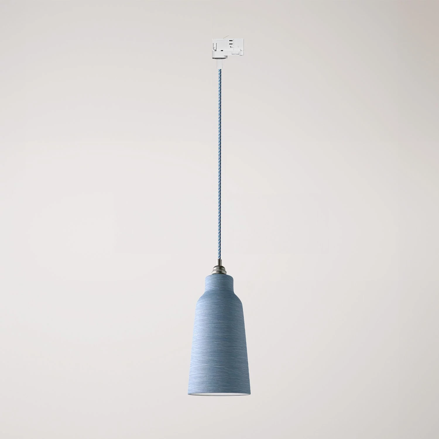 Lámpara Cottage con pantalla de cerámica y adaptador para carril.