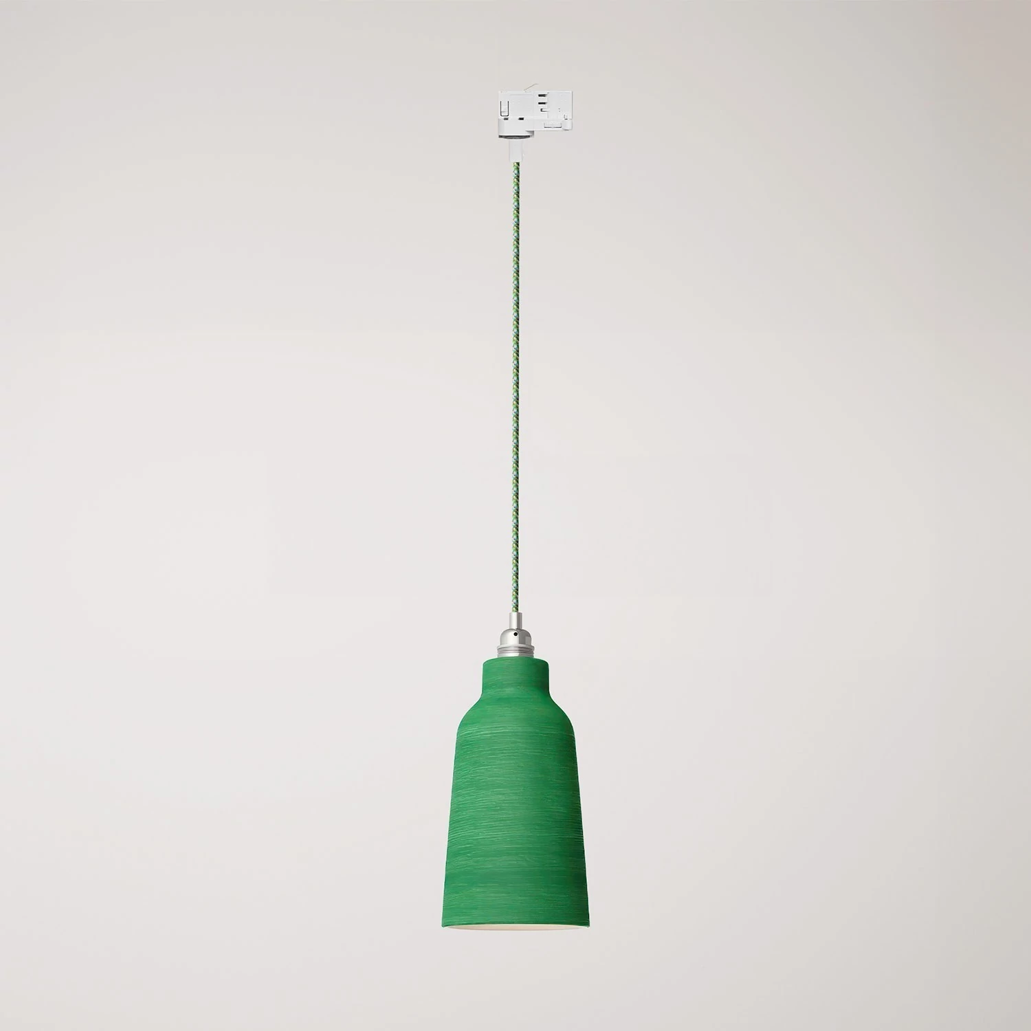 Lámpara Cottage con pantalla de cerámica y adaptador para carril.