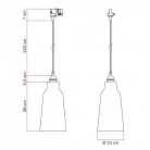 Lámpara Cottage con pantalla de cerámica y adaptador para carril.