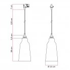 Lámpara Cottage con pantalla de cerámica y adaptador para carril.