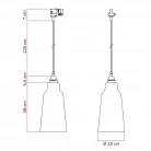 Lámpara Cottage con pantalla de cerámica y adaptador para carril.