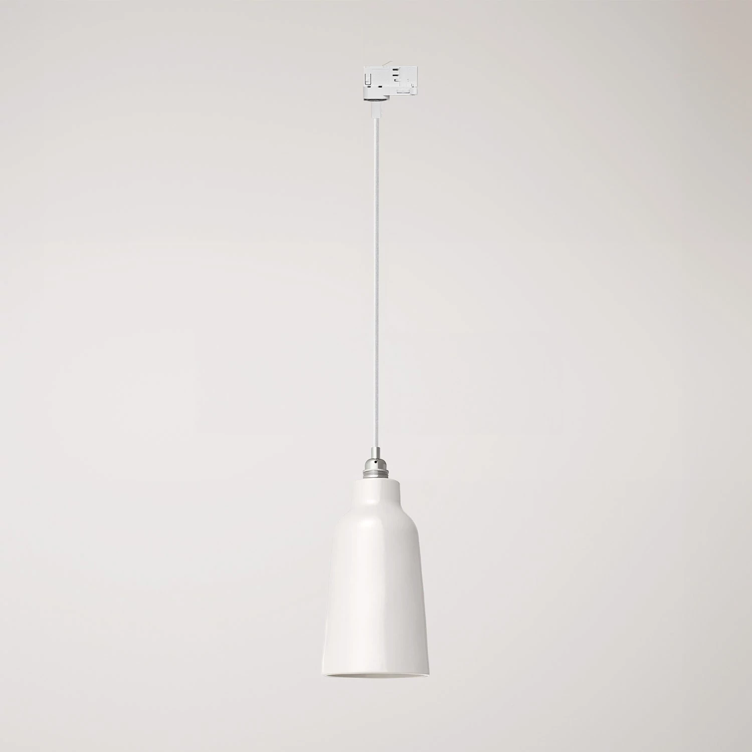 Lámpara Cottage con pantalla de cerámica y adaptador para carril.