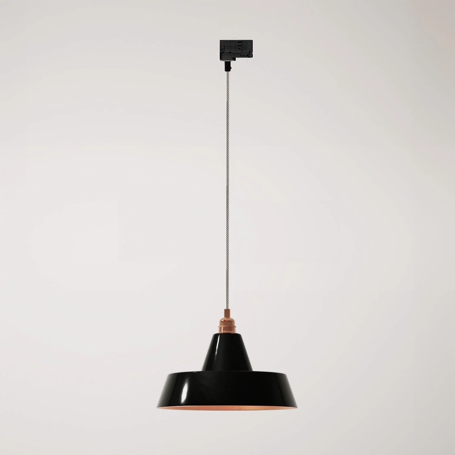 Lámpara para carril con pantalla cerámica de estilo vintage