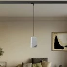 Lámpara de araña con pantalla Prisma de cemento para carril