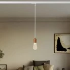 Lámpara de araña de estilo vintage de metal satinado para carriles