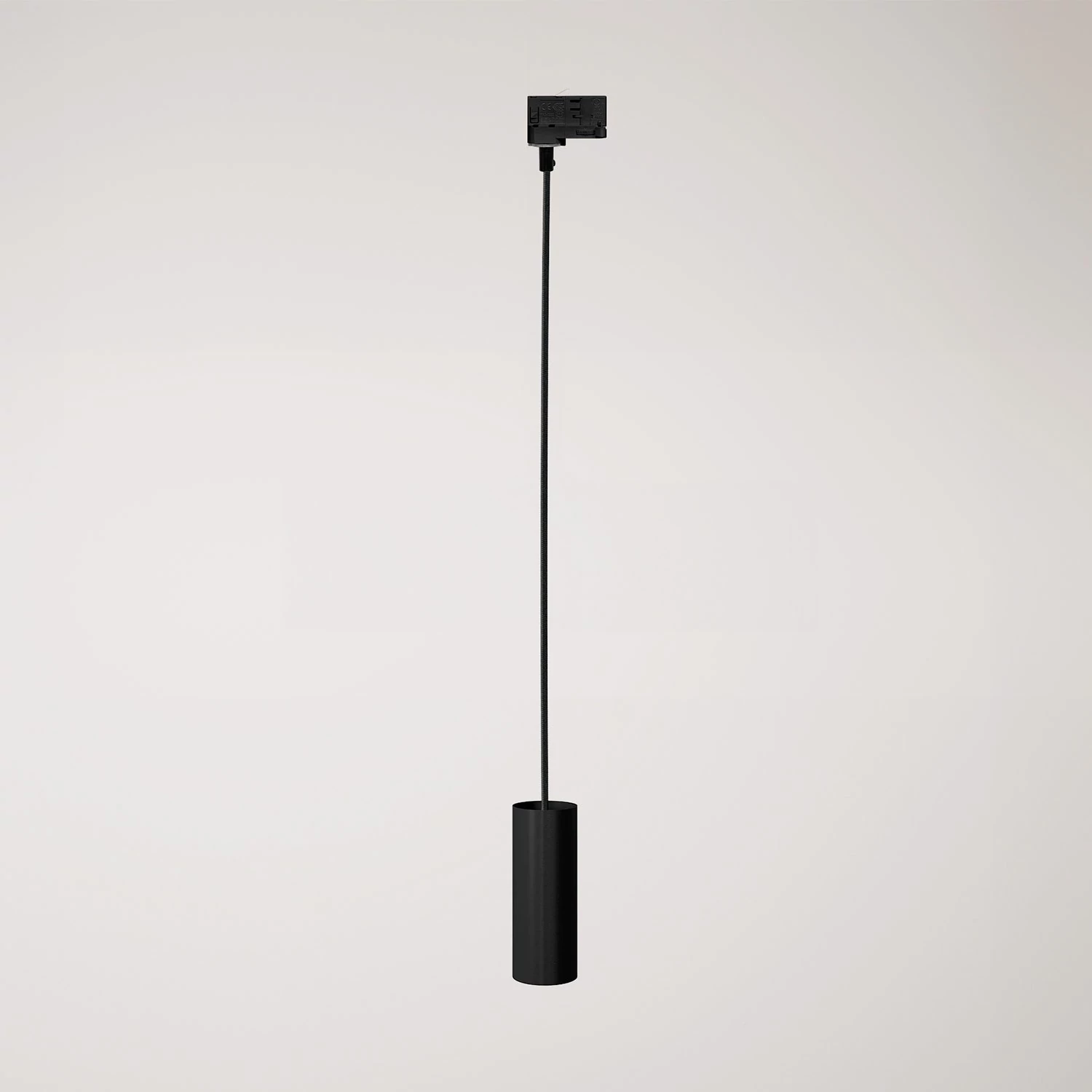 Lámpara de araña con focos para carriles con pantalla de metal