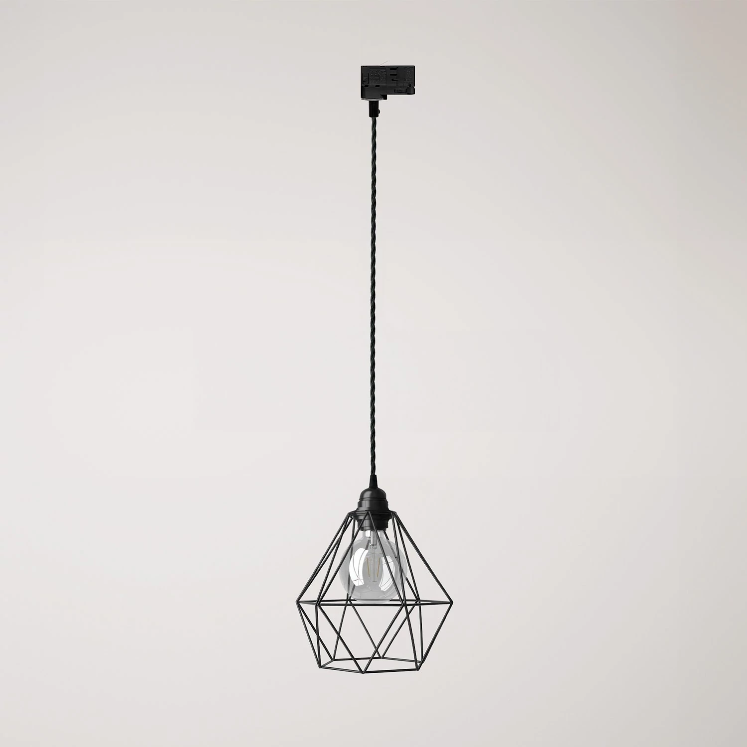 Lámpara con pantalla jaula Diamond cage para carriles