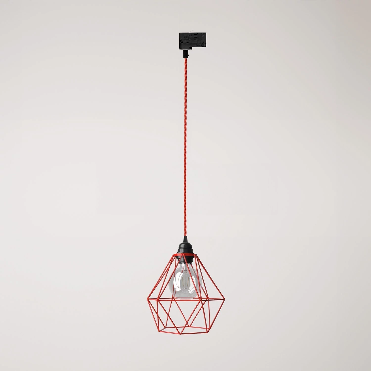 Lámpara con pantalla jaula Diamond cage para carriles