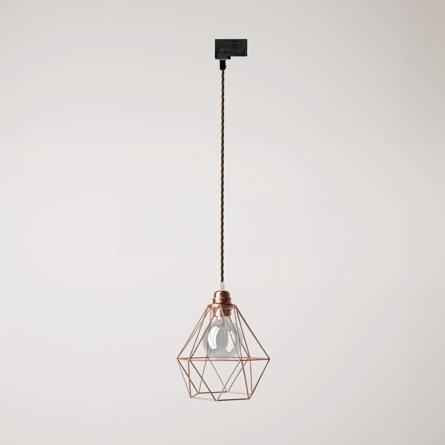 Lámpara con pantalla jaula Diamond cage para carriles