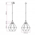 Lámpara con pantalla jaula Diamond cage para carriles