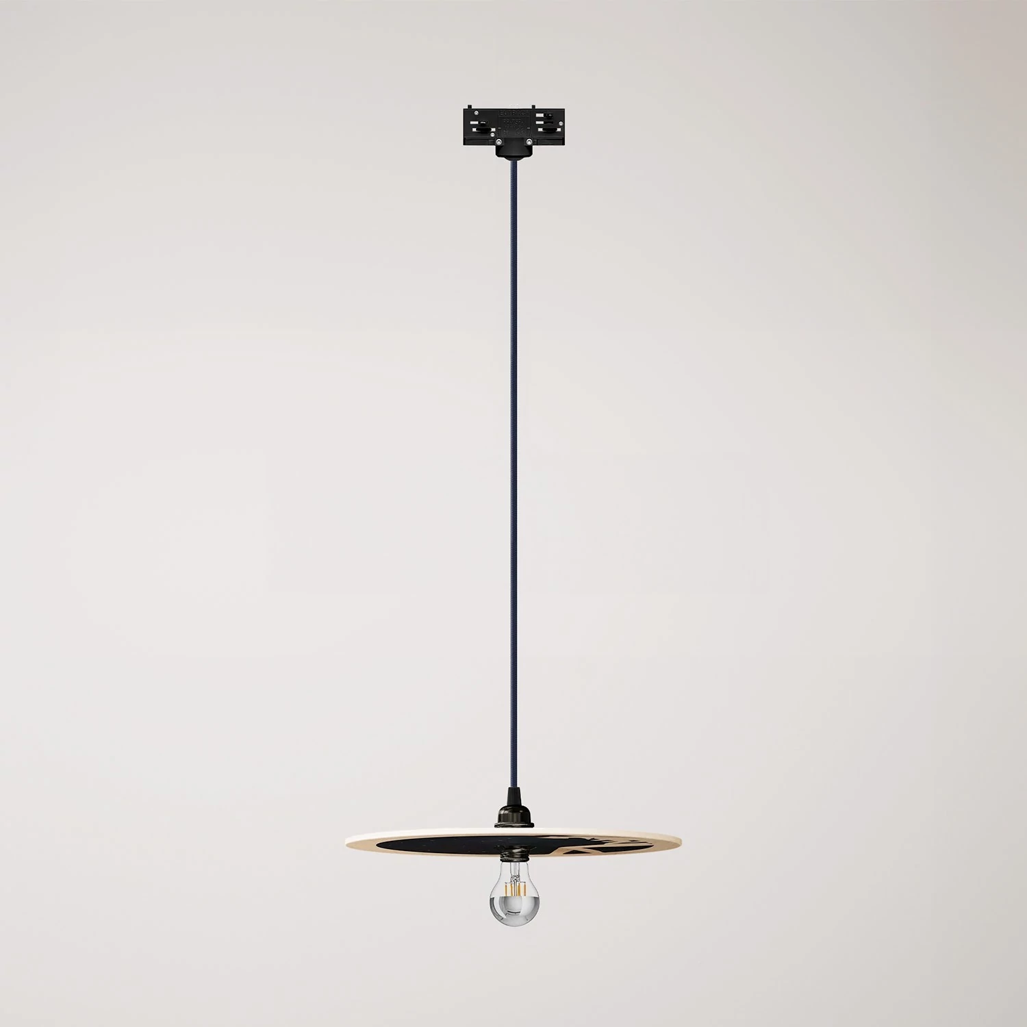 Lámpara colorida con pantalla para carril de madera