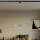Lámpara colorida con pantalla para carril de madera