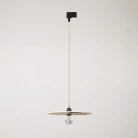 Lámpara colorida con pantalla para carril de madera