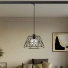 Lámpara industrial con jaula de pantalla jaula y adaptador para carril