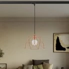 Lámpara industrial con jaula de pantalla jaula y adaptador para carril