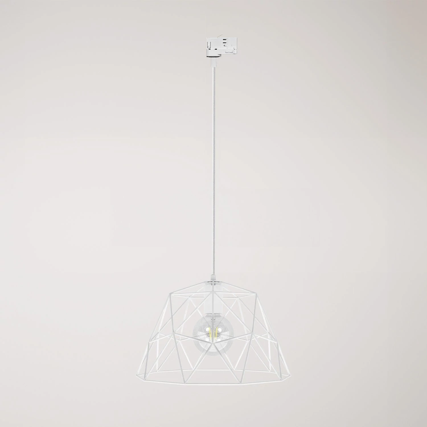 Lámpara industrial con jaula de pantalla jaula y adaptador para carril