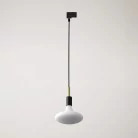 Lámpara metálica para carril con sujetacables de 7 cm.