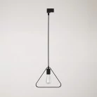 Lámpara moderna con pantalla triangular para carril