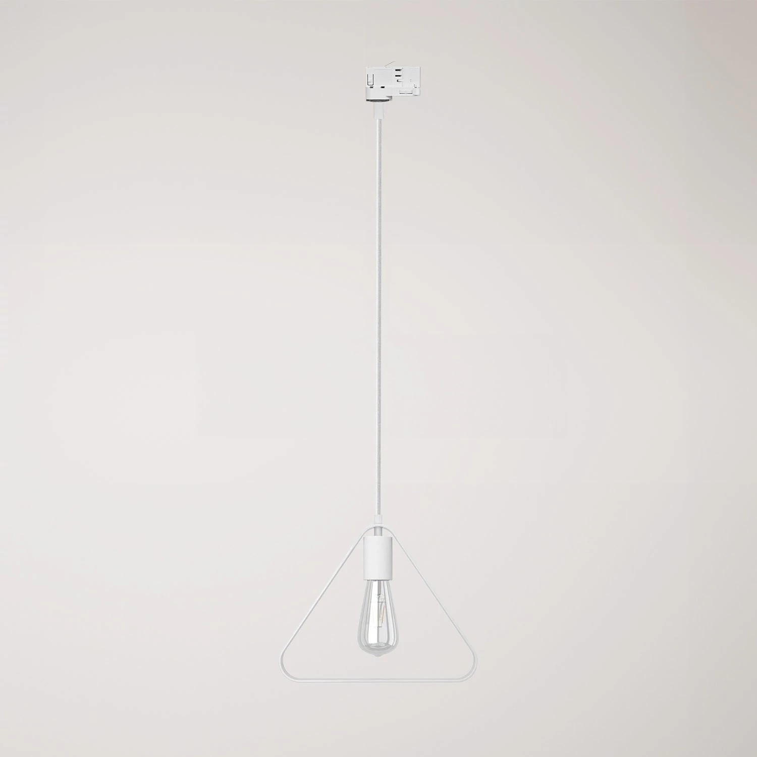 Lámpara moderna con pantalla triangular para carril