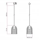 Lámpara ndustrial con pantalla de metal Ghostbell para carril