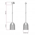 Lámpara ndustrial con pantalla de metal Ghostbell para carril