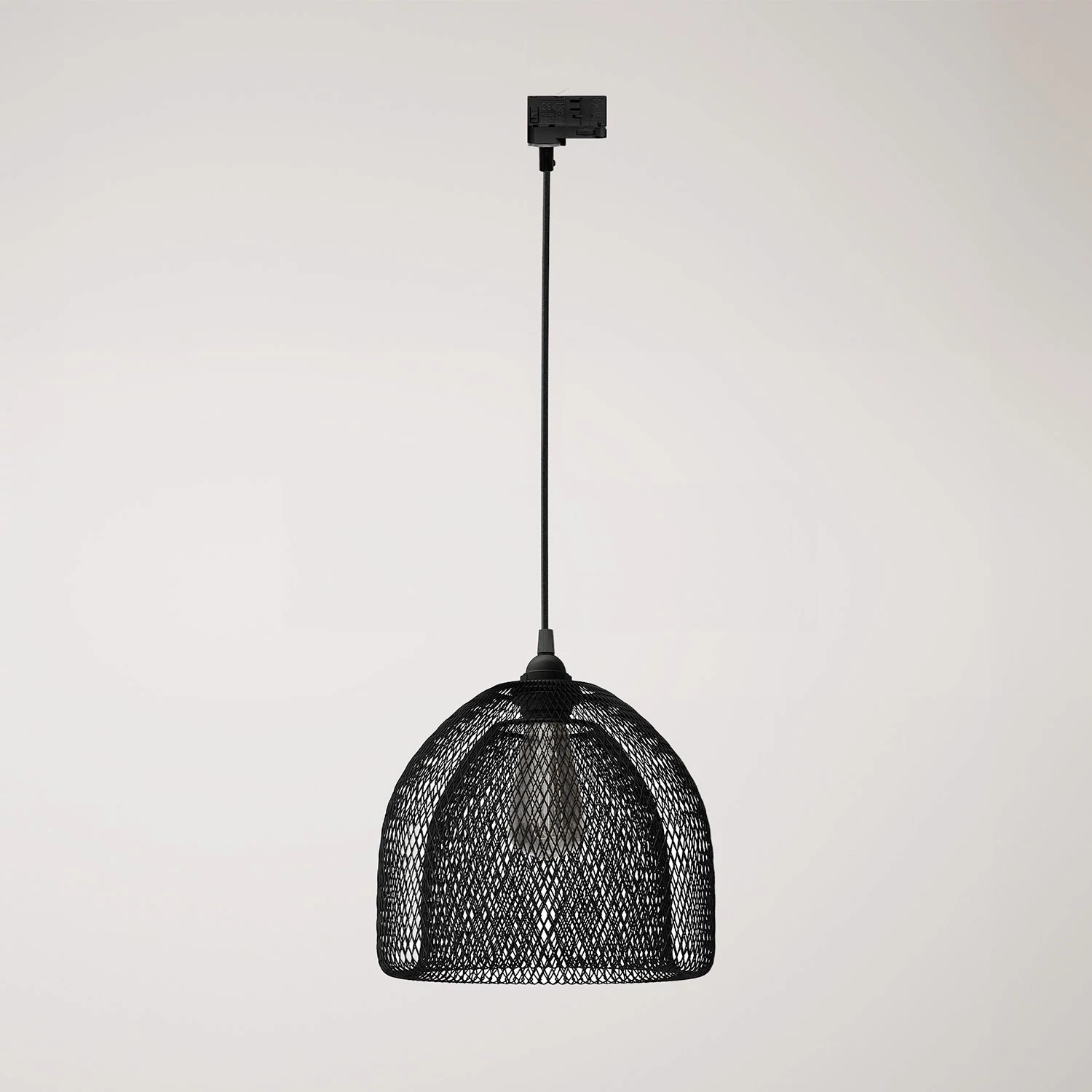 Lámpara industrial con pantalla jaula XL Ghostbell para carril