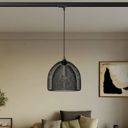 Lámpara industrial con pantalla jaula XL Ghostbell para carril