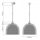 Lámpara industrial con pantalla jaula XL Ghostbell para carril