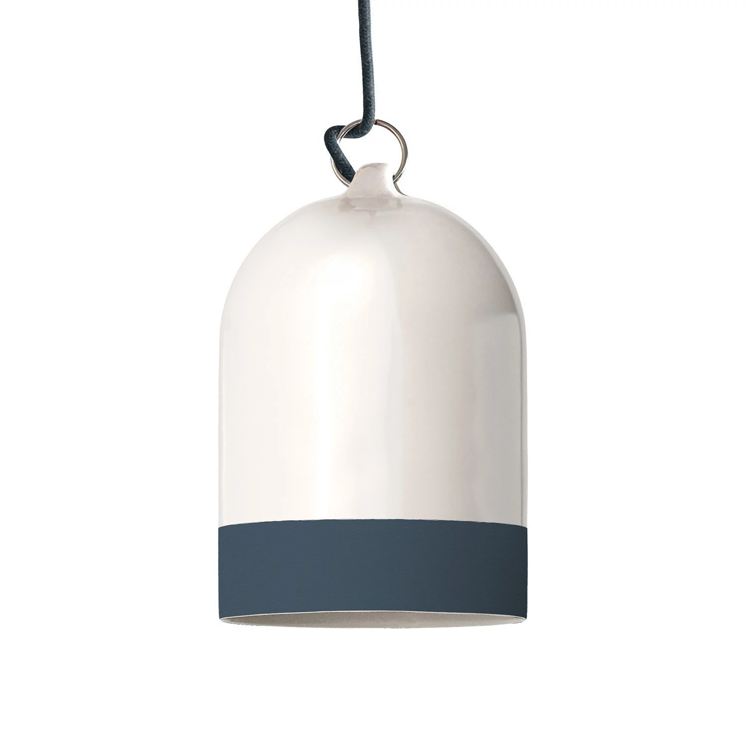 Pantalla Mini Campana, en cerámica bicolor - Made in Italy