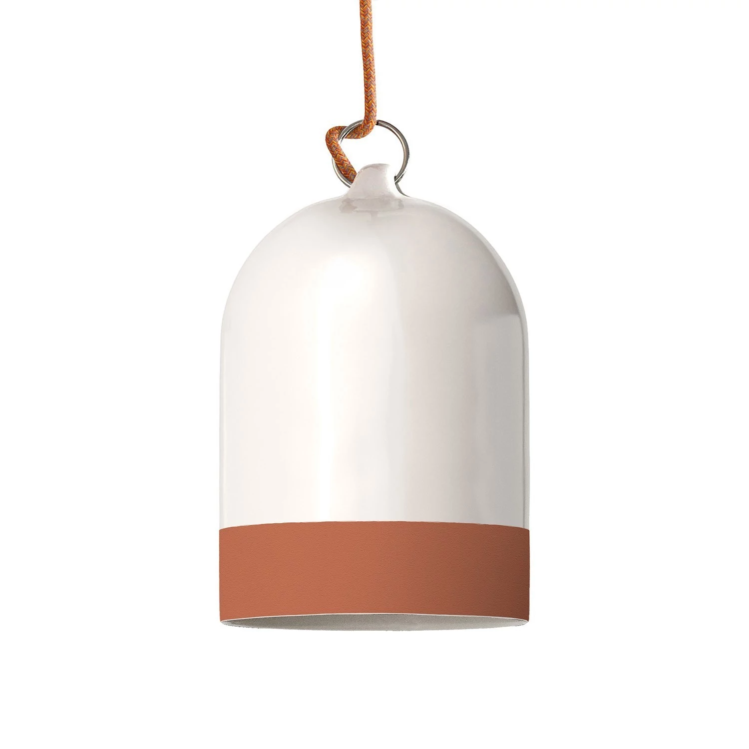 Pantalla Mini Campana, en cerámica bicolor - Made in Italy