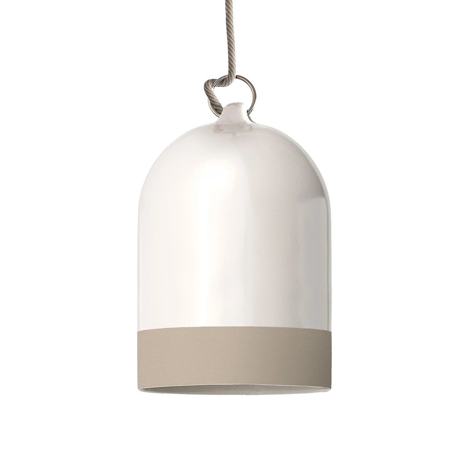 Pantalla Mini Campana, en cerámica bicolor - Made in Italy