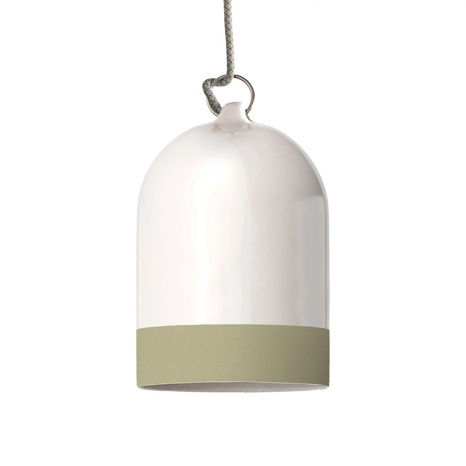Pantalla Mini Campana, en cerámica bicolor - Made in Italy