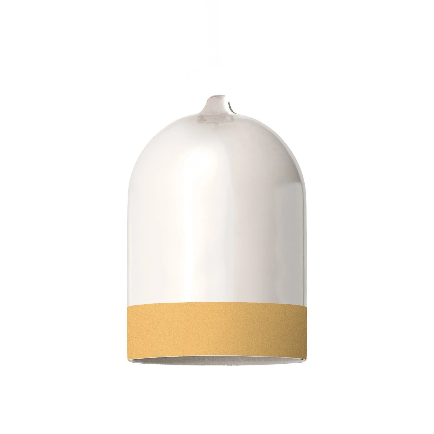 Pantalla Mini Campana, en cerámica bicolor - Made in Italy