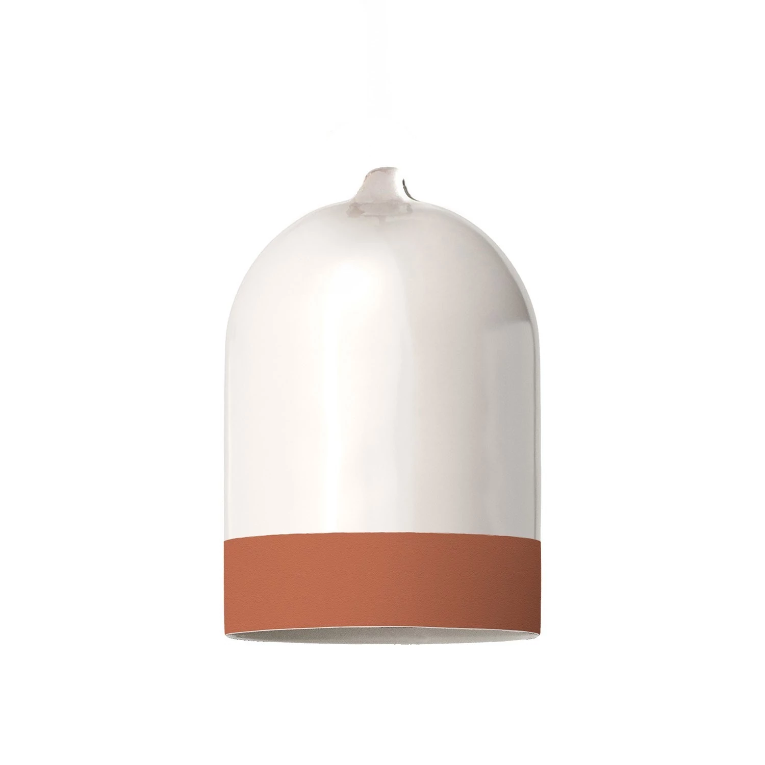 Pantalla Mini Campana, en cerámica bicolor - Made in Italy