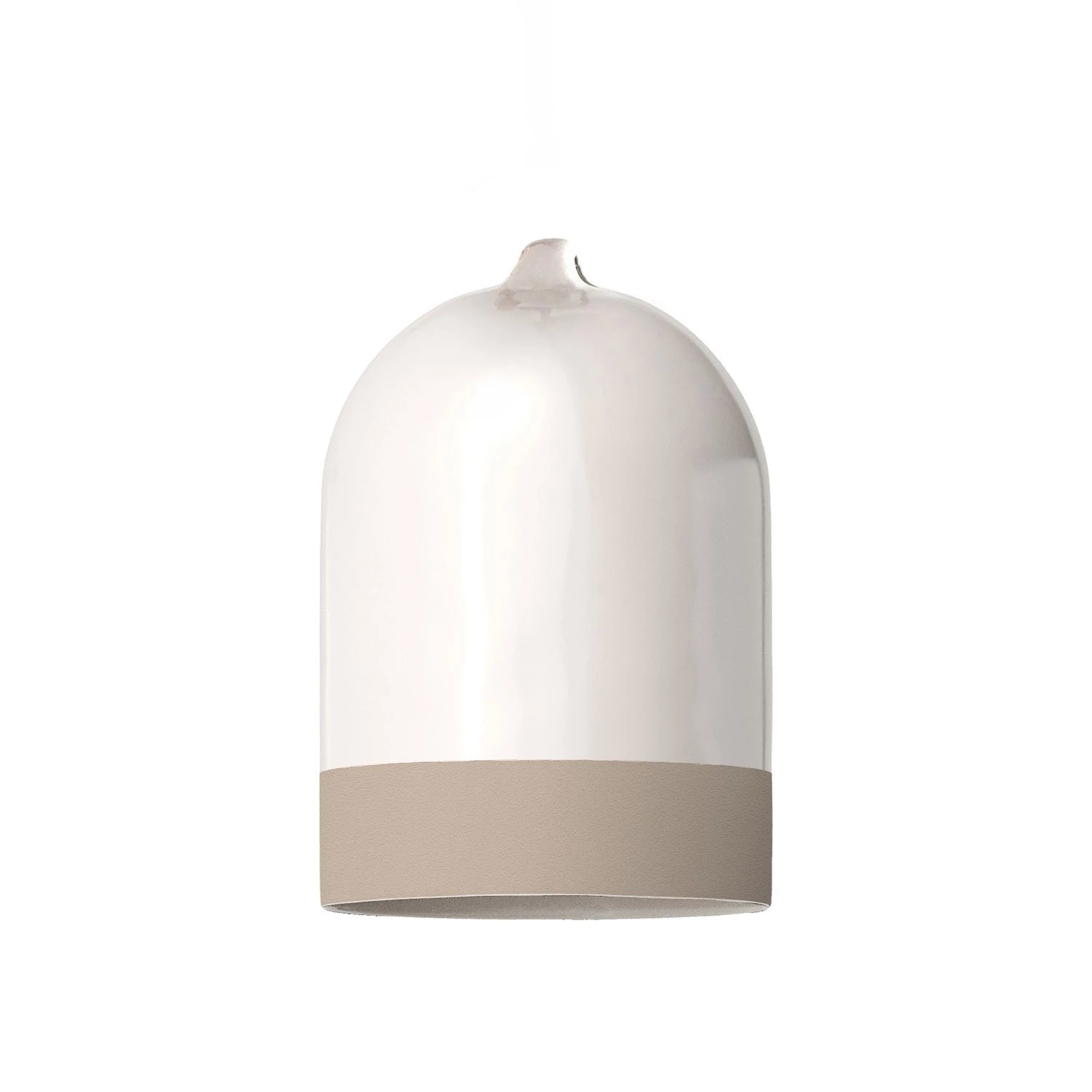 Pantalla Mini Campana, en cerámica bicolor - Made in Italy
