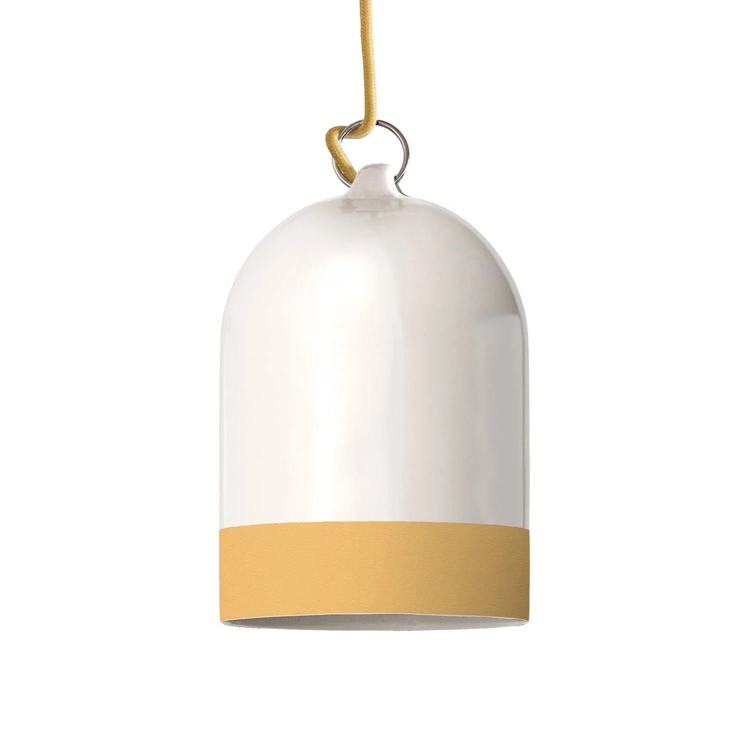 Pantalla Mini Campana, en cerámica bicolor - Made in Italy
