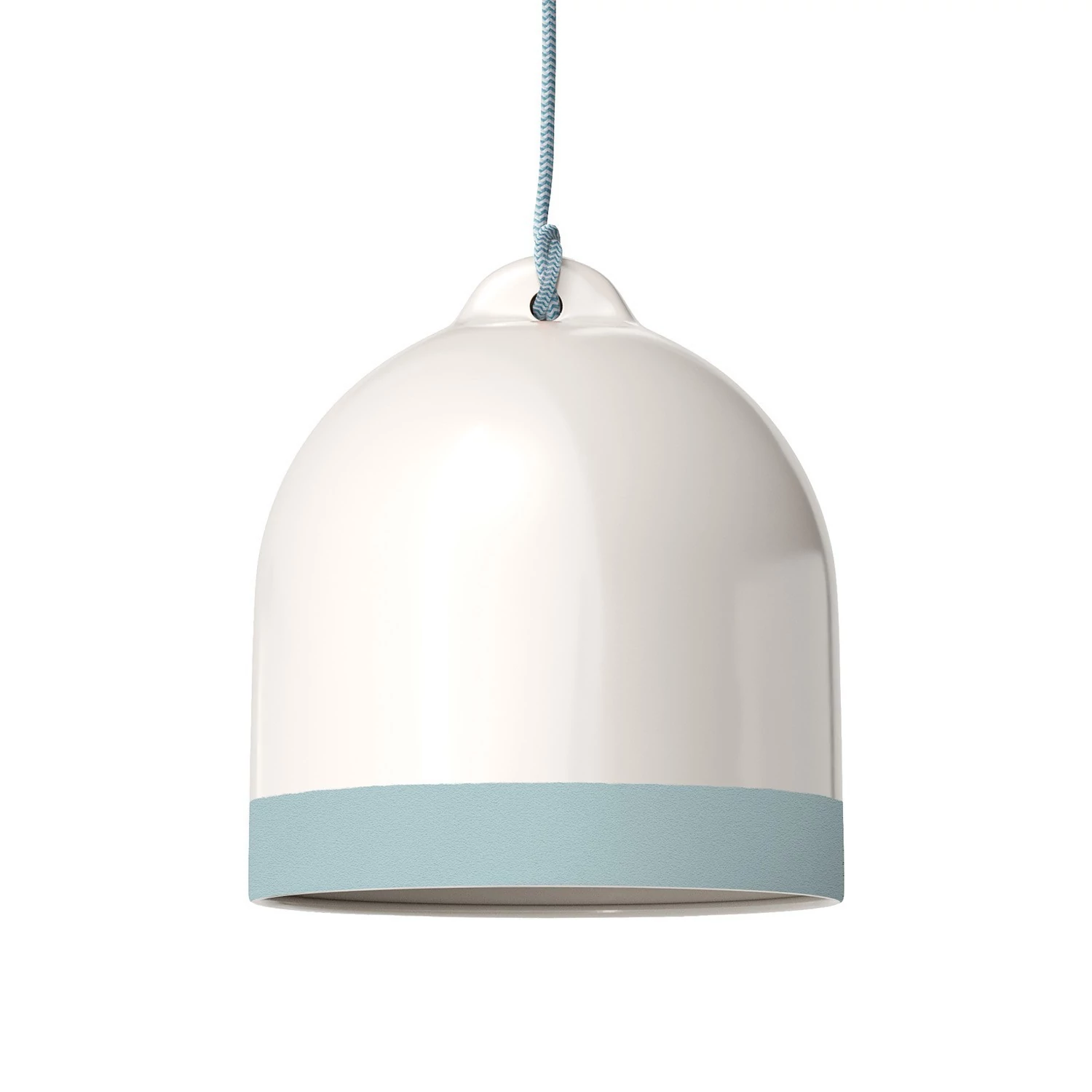 Pantalla Campana M, de cerámica bicolor - Made in Italy