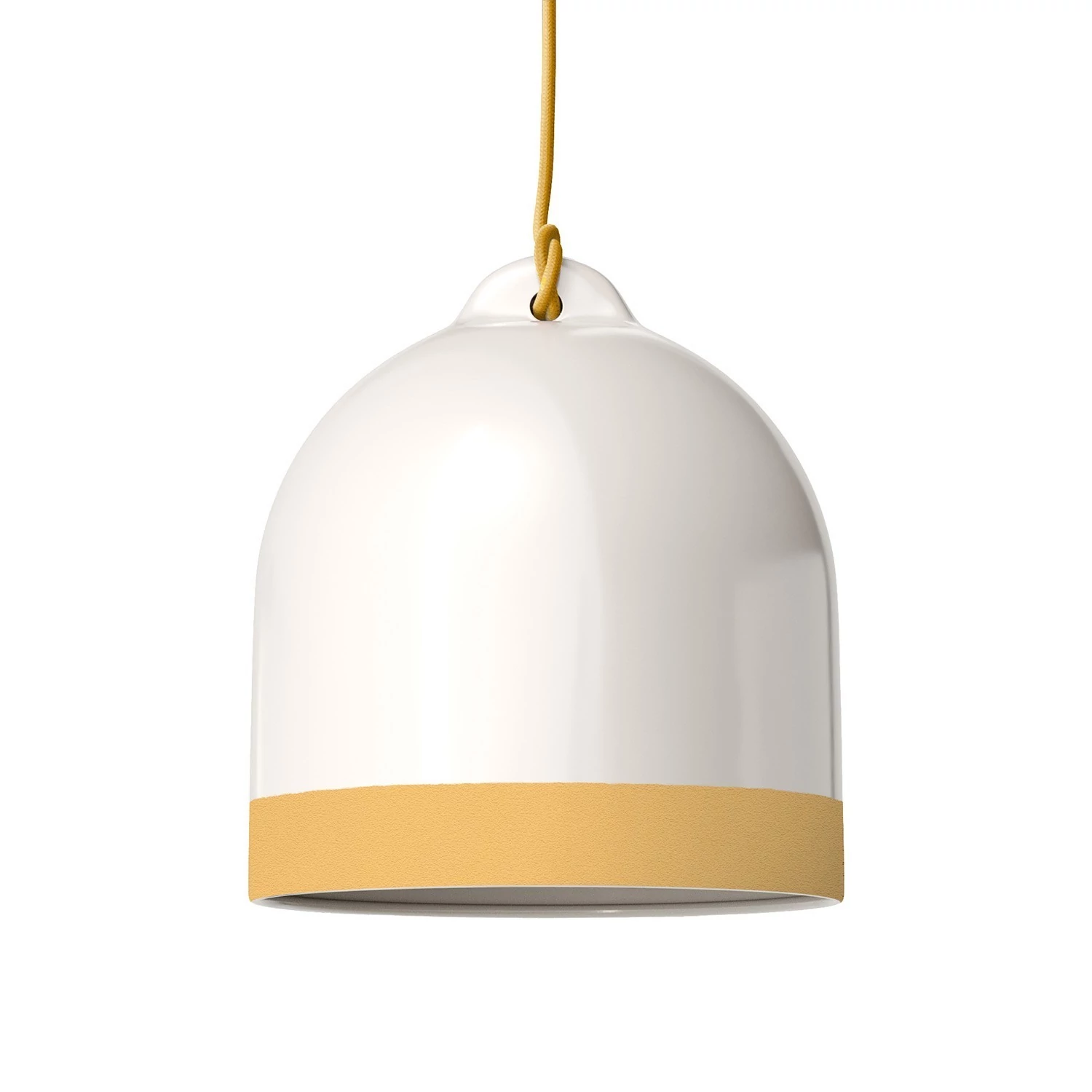 Pantalla Campana M, de cerámica bicolor - Made in Italy