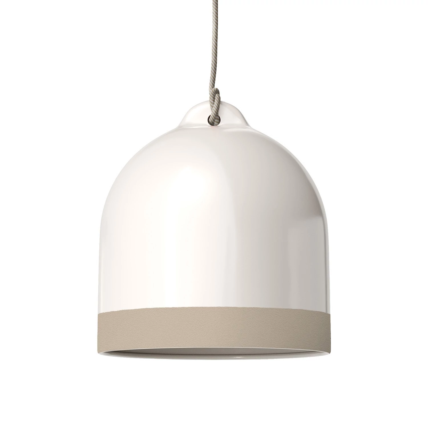 Pantalla Campana M, de cerámica bicolor - Made in Italy