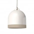 Pantalla Campana M, de cerámica bicolor - Made in Italy