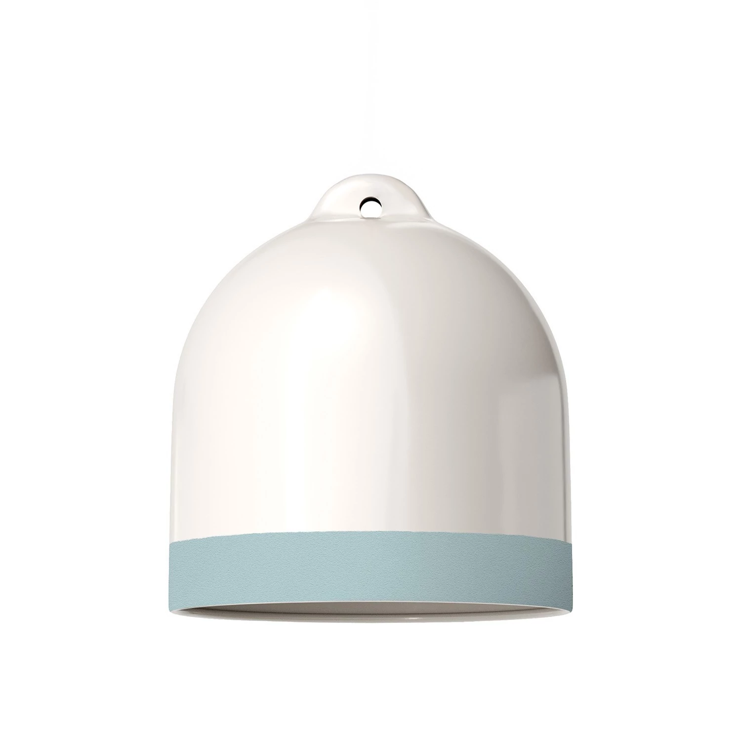 Pantalla Campana M, de cerámica bicolor - Made in Italy