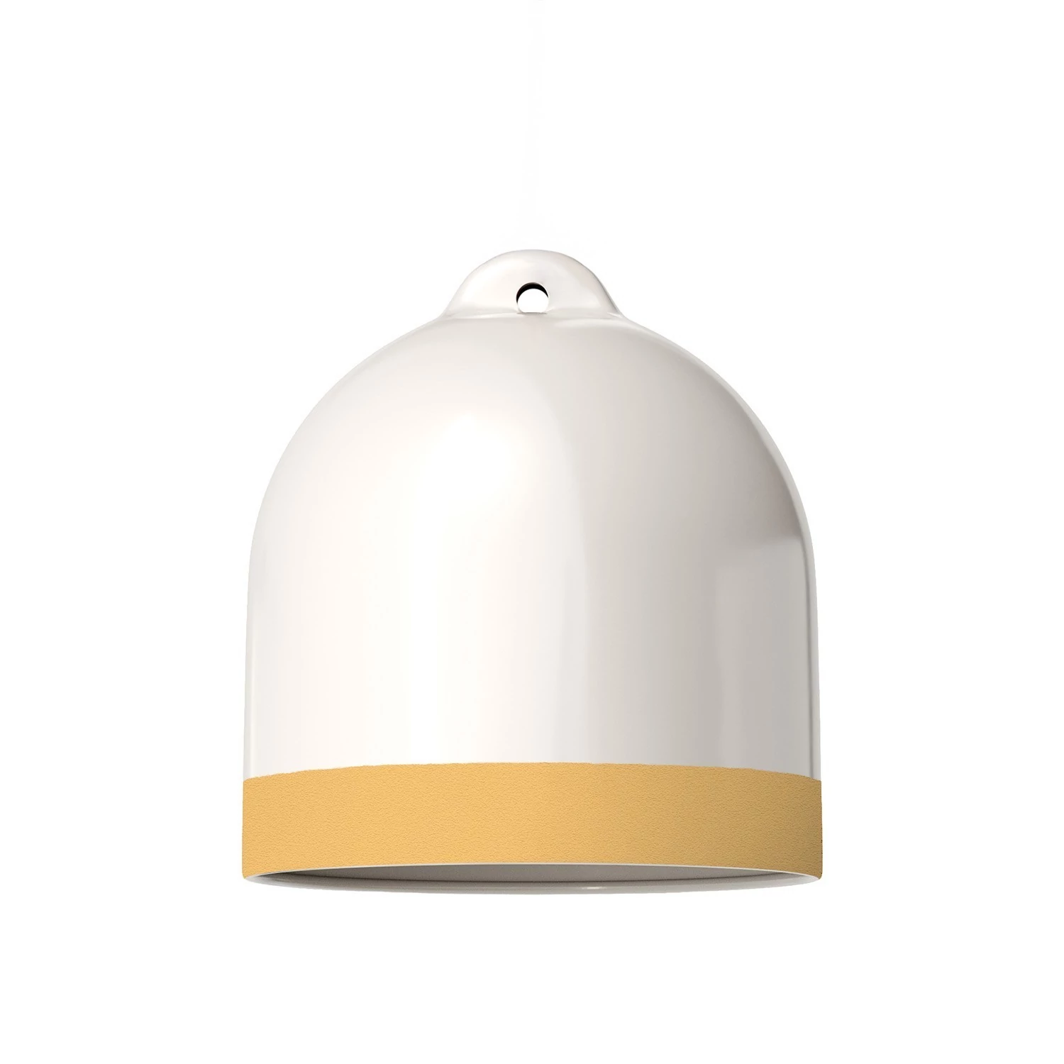 Pantalla Campana M, de cerámica bicolor - Made in Italy