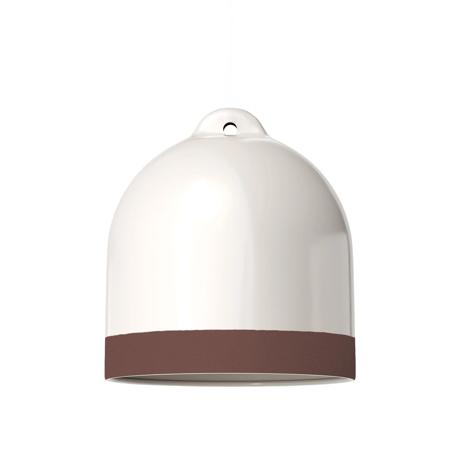 Pantalla Campana M, de cerámica bicolor - Made in Italy