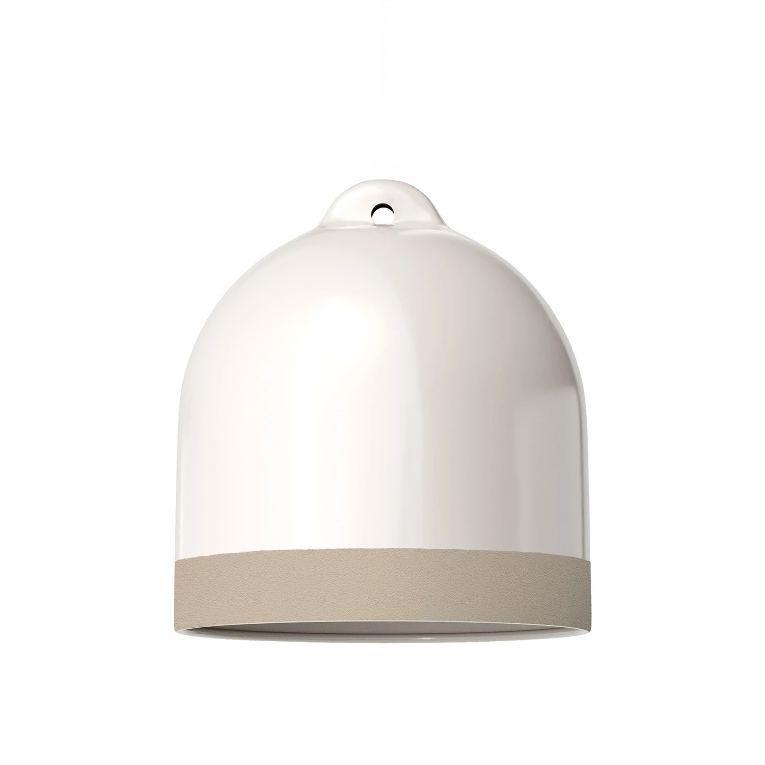 Pantalla Campana M, de cerámica bicolor - Made in Italy