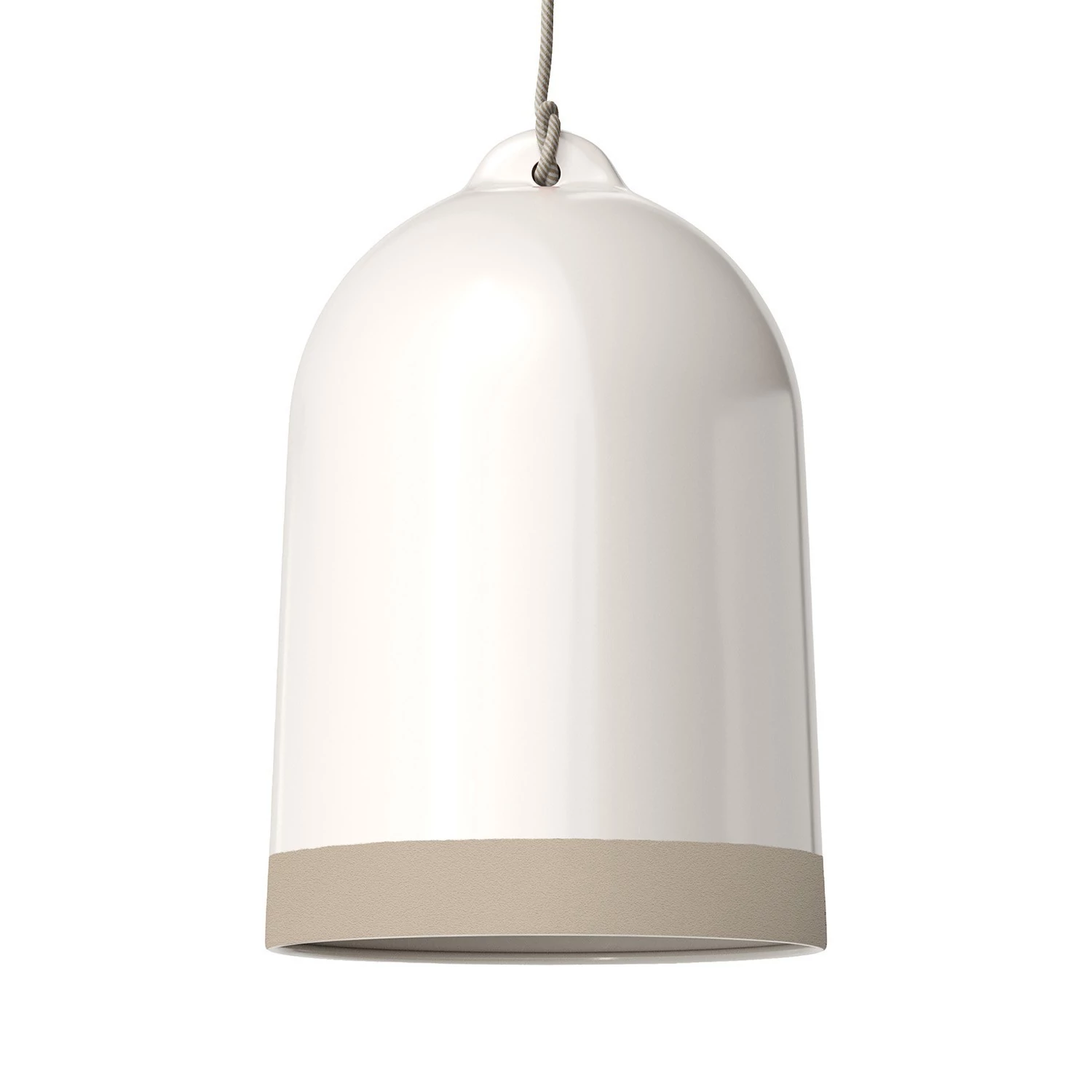 Pantalla Campana XL, en cerámica bicolor - Made in Italy