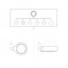 Base de porcelana para toma de corriente - de 1 a 4 salidas