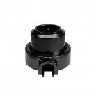 Toma Schuko de porcelana con base para canaleta de cables