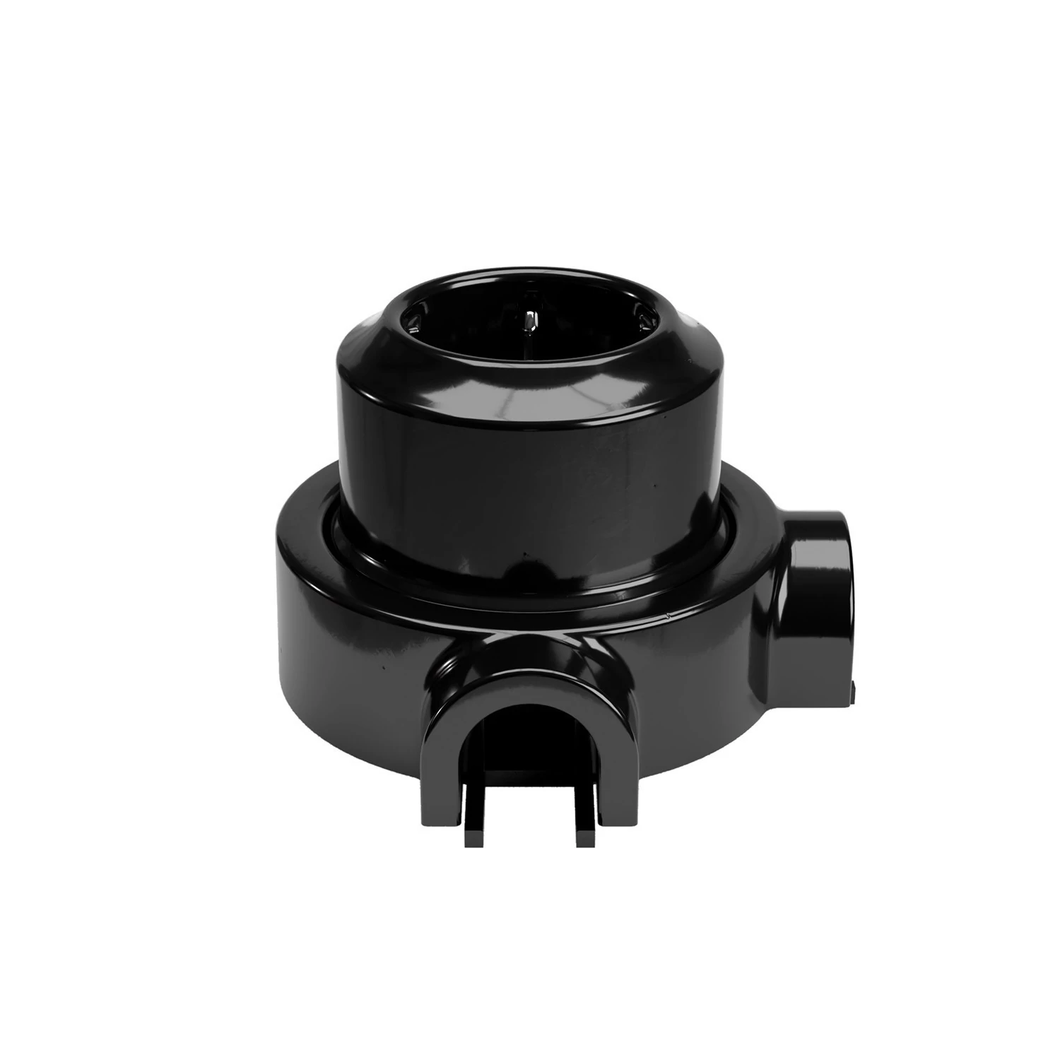 Toma Schuko de porcelana con base para canaleta de cables