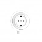 Toma Schuko de porcelana con base para canaleta de cables